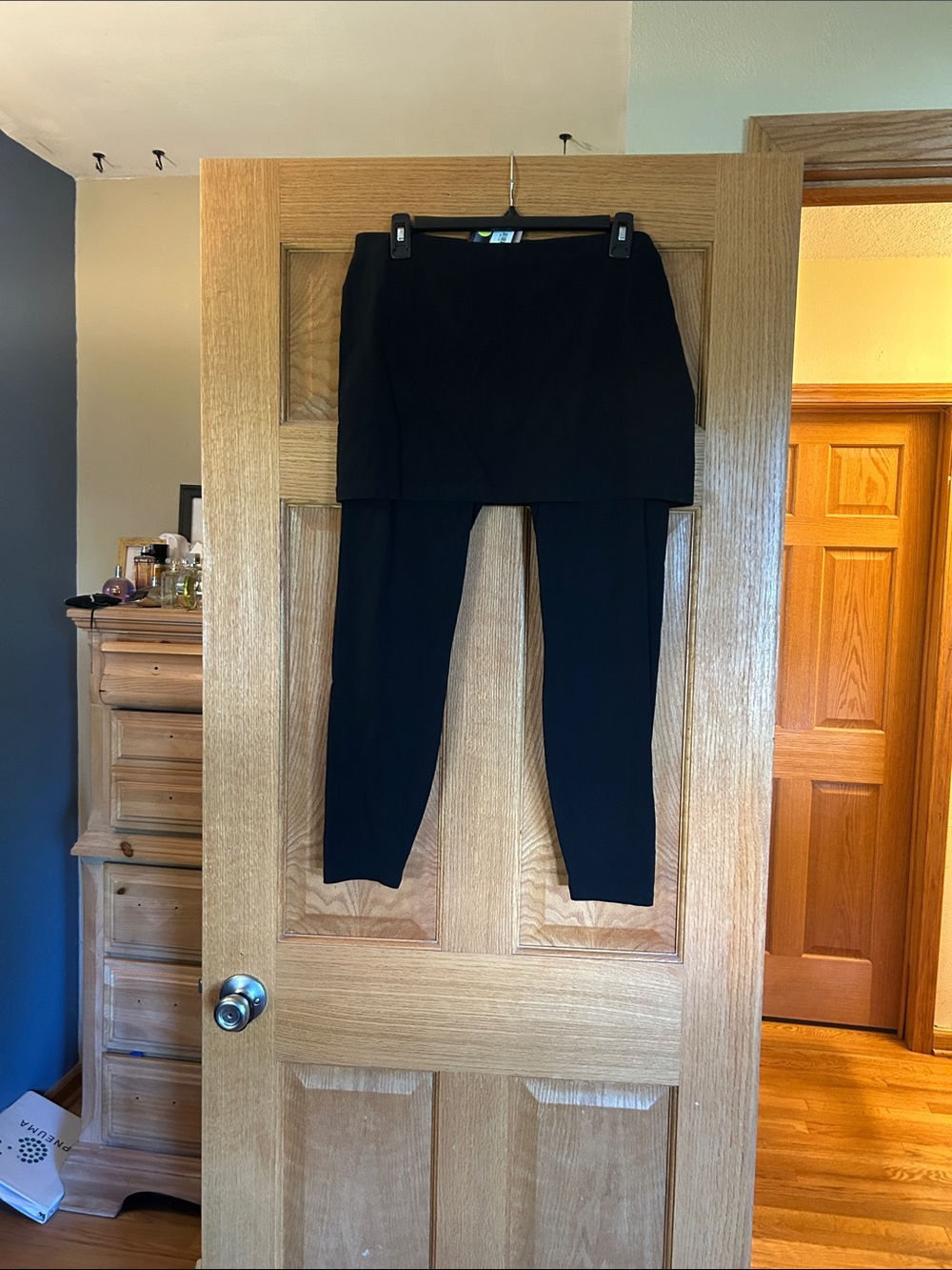 Black Skirted Leggings - Women
